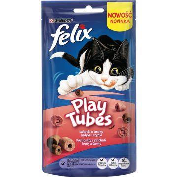 Skanėstas katėms Felix Play Tubes Turkey & Ham, 0.05 kg