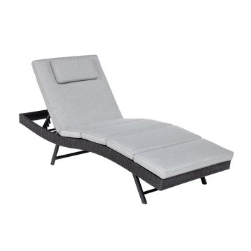Gultas Domoletti Sun lounger, pilkas, 198x69x40 cm