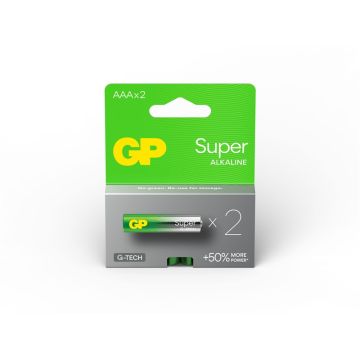 Elementai GP SUPER ALKALINE AAA/LR03, 1,5V, 2 vnt.