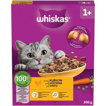 SAUSAS KAČIŲ MAISTAS WHISKAS ADULT VIŠTIENA 300G