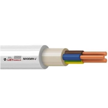 Behalogeninis kabelis Lietkabelis NHXMH-J,3 x 2.5mm², baltas