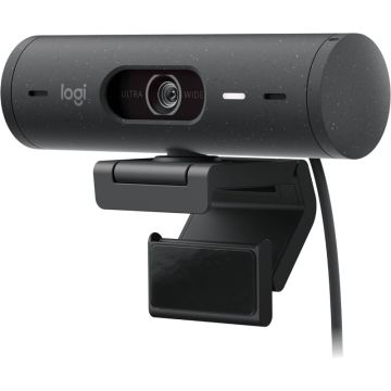 Internetinė kamera Logitech Brio 500, juoda, CMOS