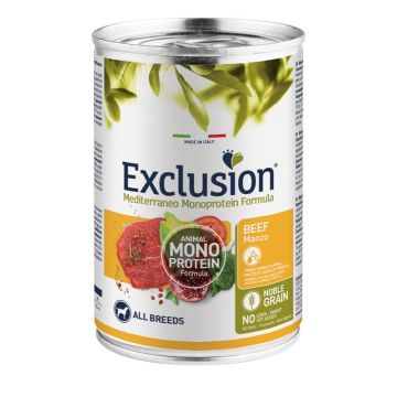 Šlapias šunų maistas Exclusion Mediterraneo jautiena, 400G