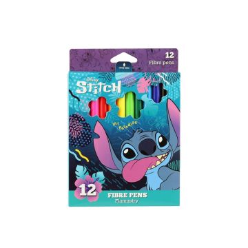 Flomasteriai Disney Stitch, vienpusiai, 12 vnt.