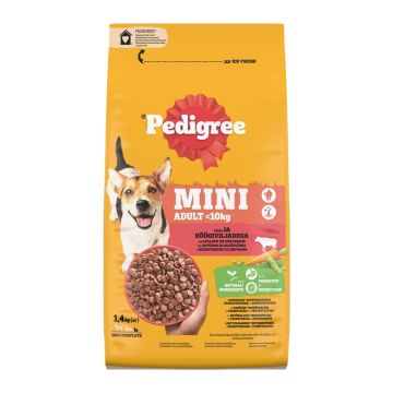 Sau. šunų maistas Pedigree Mini Adult jautien./daržov.1,4kg