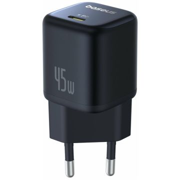 Telefono įkroviklis Baseus PicoGo GaN, USB Type-C, juoda 45W