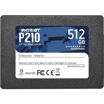 Kietasis diskas (SSD) Patriot Memory P210, 2.5", 512 GB