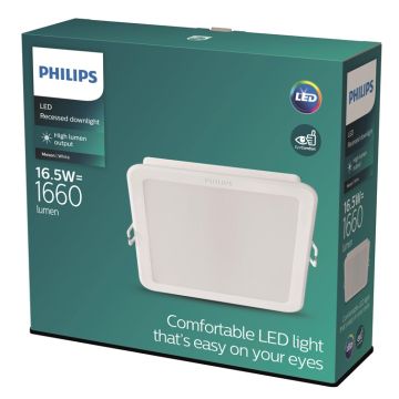Įmontuojamas šviestuvas Philips MESON, 16.5W, 3000°K, LED