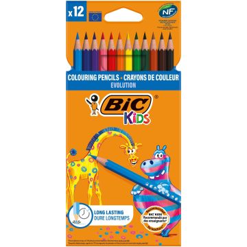 Spalvotieji pieštukai Bic Evolution, 12 vnt.