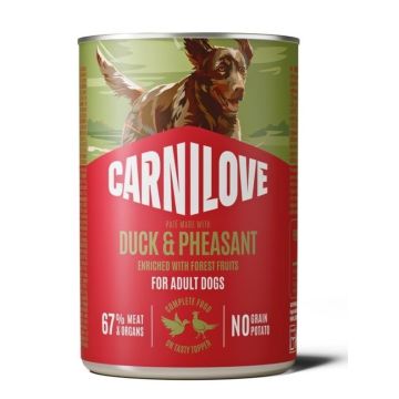 ŠLAPIAS MAISTAS ŠUNIMS CARNILOVE ANTIS FAZANAS 400G