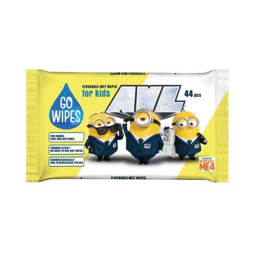 Drėgnos servetėlės Minions Gowipes 44vnt