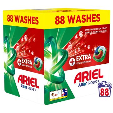 Skalbimo kapsulės Ariel Allin1 PODS Extra Clean Power 88 vnt