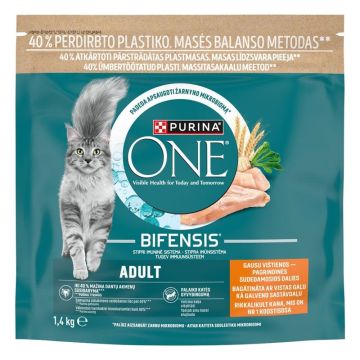 Sausas kačių maistas Purina One Adult vištiena,1.4kg