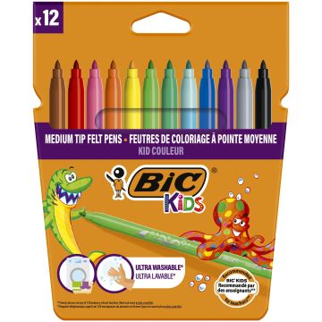 Flomasteriai Bic Kids Couleur, vienpusiai, 12 vnt.