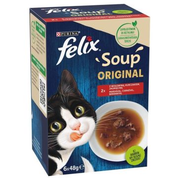 ŠLAPIAS KAČIŲ MAISTAS FELIX FARM 6X48G