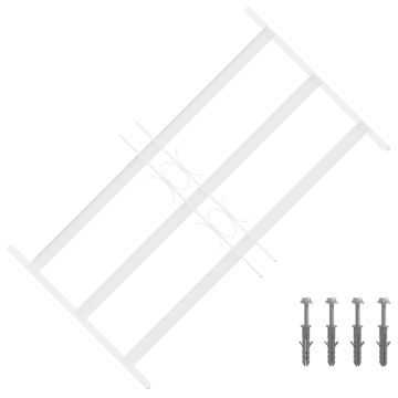 Langų saugos grotelės su 3 skersinėmis 43-74 cm
