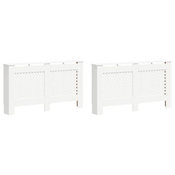 Radiatoriaus uždangalai, 2vnt., balti, 152x19x81,5cm, MDF