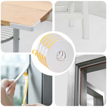 Savigautinė putų juosta 4 pcs Balta 20mm x 5m CR putplastis