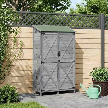Sodo Sandėlys Pilka 106 x 56 x 176,5 cm Apdirbta mediena