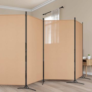 6-skydelio kambario pertvara Smėlio 520 x 180 cm Audinys