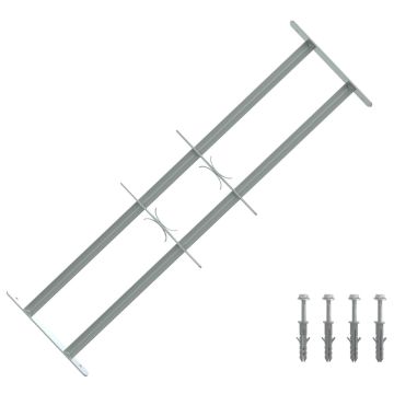 Langų saugos grotelės su 2 skersiniais 3 pcs 630-1140 mm
