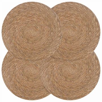 Jūros žolės padėkliukai 4 pcs Natūrali Ø 30 cm 100% Jūros žolė