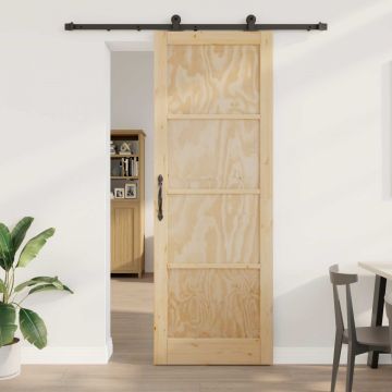 Slankios durys Natūrali ir juoda 83 x 232 cm