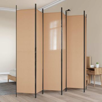 6-skydelio kambario pertvara Smėlio 300 x 220 cm Audinys