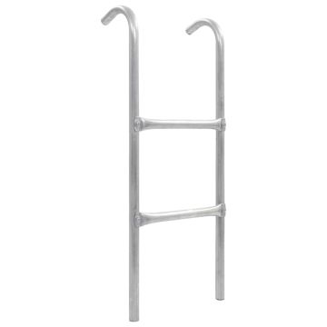 Batuto kopėčios, 2 laipteliai, sidabrinės, 72cm, plienas, (tinka 65 cm aukščiui)