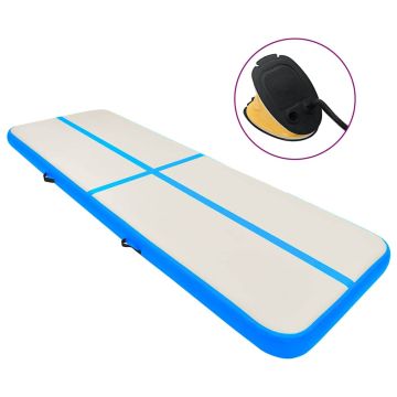 Pripučiamas gimnastikos kilimėlis, mėlynas, 500x100x20cm, PVC