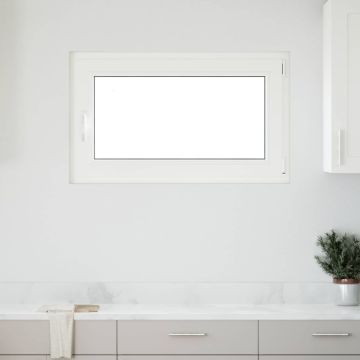 Požeminio lango RISOR 100 x 60 cm PVC ir stiklas Balta