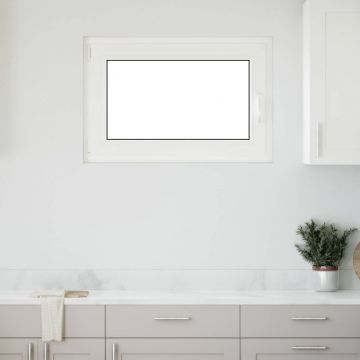 Požeminio lango RISOR 90 x 70 cm PVC ir stiklas Balta