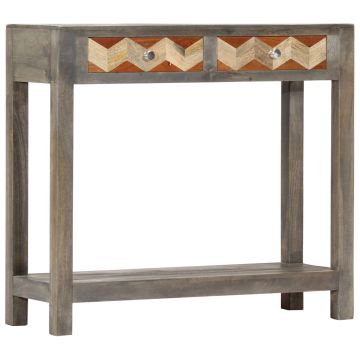 Konsolinis staliukas, pilkas, 86x30x76cm, mango medienos mas.