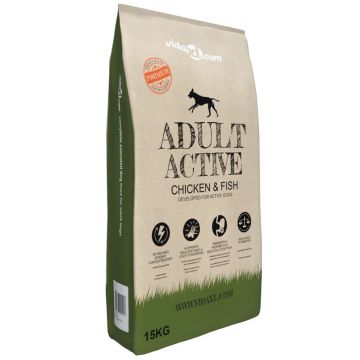 Sausas maistas šunims, Adult Active Chicken & Fish, 15kg