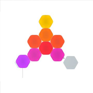 Nanoleaf šviečianti girlianda NL42-0102HX-9PK, juodos spalvos, 42 W, WiFi
