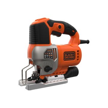 BLACK & DECKER siaurapjūklis BES610K-QS, juodos spalvos, 650 W
