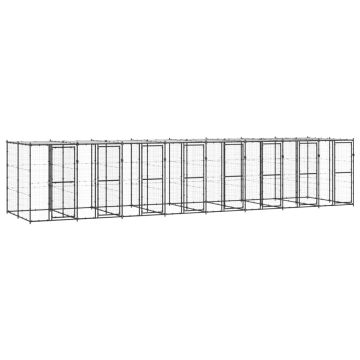 Lauko voljeras šunims su stogu, plienas, 19,36m²