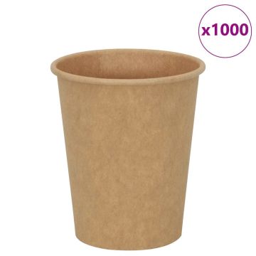Popieriniai kavos puodeliai 1000 vnt 8oz 200ml Ruda