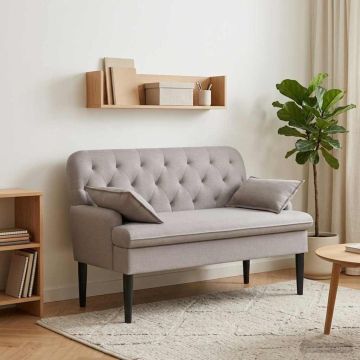 Minkštas kampas su mygtukų apmušalais Taupe 111 x 68 x 80 cm