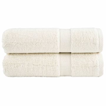 Aukščiausios kokybės rankšluosčiai SOLUND, 2 vnt., kreminės spalvos, 50 x 100 cm, 600 g/m²