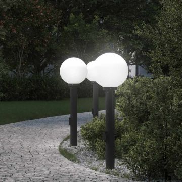 Šviestuvai su išleidimo anga, 3 vnt., 80 cm, juodi, IP44
