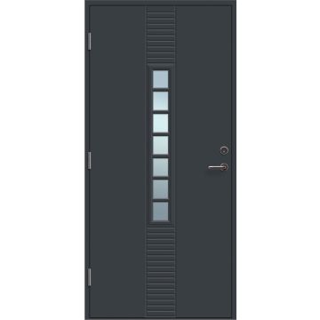 Lauko durys Andre 7r, 21x9 kairinės, pilkos (RAL7016)