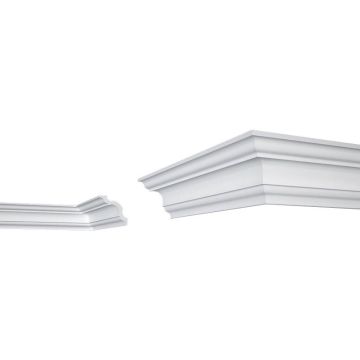Lubų apdailos juostelės LUX E-25A, baltos, 200x6,5x6,5 cm