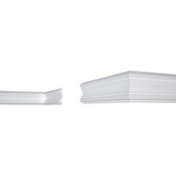 Sienų apdailos juostelės LUX E-30, baltos, 200 x 2 x 8 cm