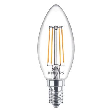 Lemputė Philips LED filamentinė, B35, E14, 4.3W, 470lm,2700K