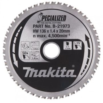 Metalo pjovimo diskas MAKITA B-21973, 136X20X1,4mm