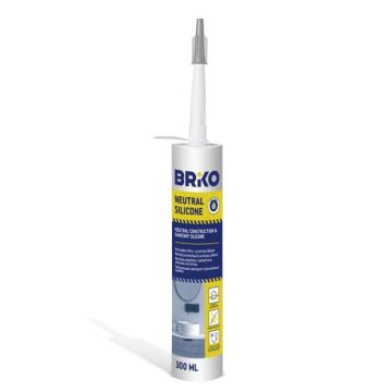 Hermetikas BRIKO NEUTRAL LM, 300 ml, pilkas