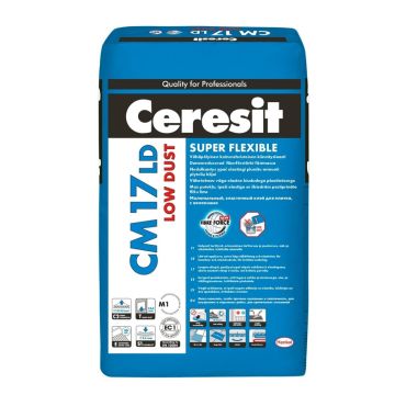 Nedulkantys CERESIT CM17 LD plytelių klijai, C2TES1 25kg