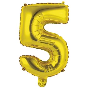 Balionas skaičius 5, auksinis, 1 vnt.