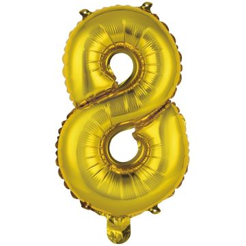 Balionas skaičius 8, auksinis, 1 vnt.